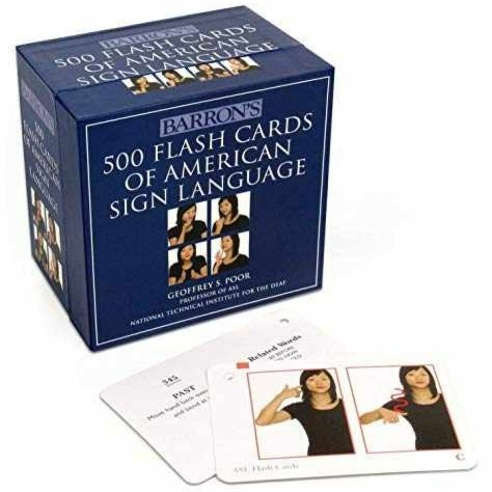 Barrons ASL Flash Cards 500 Set American Sign Language Learning Homeschool